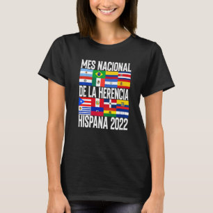 Hispanic Heritage Month mes Nacional de La Herenci T-shirt