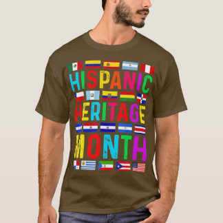 Hispanic Heritage Month National Latino Countries T-shirt