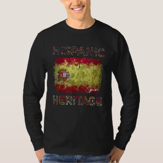 Hispanic Heritage Month Spanje Vlag Latino Spaans  T-shirt