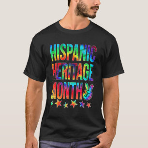 Hispanic Heritage Month Trots Tiedye Latino Mannen T-shirt