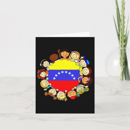 Hispanic Heritage Month Venezuela Kinderen Jongen  Kaart (Voorkant)