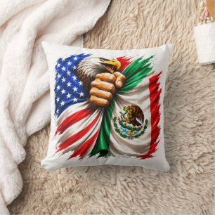 Hispanic Heritage Month VS Mexico Vlag Kussen