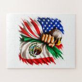Hispanic Heritage Month VS Mexico Vlag Legpuzzel (Horizontaal)