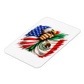 Hispanic Heritage Month VS Mexico Vlag Magneet (Linkerzijde)