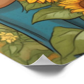 Hispanic Heritage Month Zonnebloemen Familie Mam B Poster (Hoek)