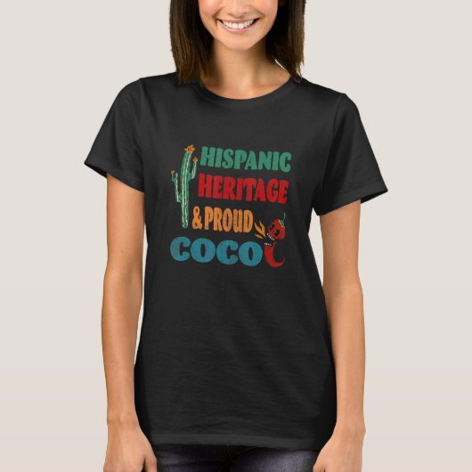 Hispanic Heritage & Proud Coco T-shirt (Voorkant)