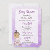 Hispanic meisje met teddybeer baby showier kaart (Voorkant)