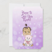 Hispanic meisje met teddybeer baby showier kaart (Achterkant)