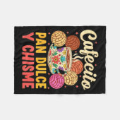 Hispanic Mexicaanse concha koffie cafecito pan dul Fleece Deken (Voorkant (Horizontaal))