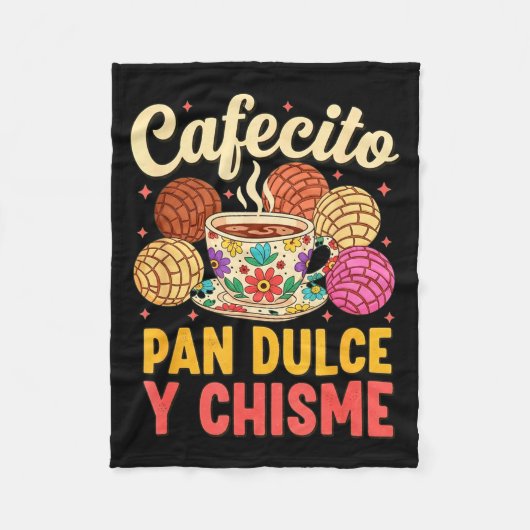 Hispanic Mexicaanse concha koffie cafecito pan dul Fleece Deken (Voorkant)