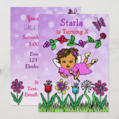 Hispanic of African-American Fairy Birthday Kaart (Voorkant / Achterkant)