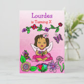 Hispanic of African-American Fairy Birthday Kaart (Staand voorkant)