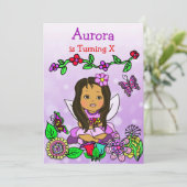 Hispanic of African-American Fairy Birthday Kaart (Staand voorkant)