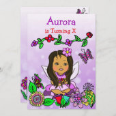 Hispanic of African-American Fairy Birthday Kaart (Voorkant / Achterkant)