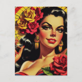 Hispanic Pin-up Briefkaart (Voorkant)