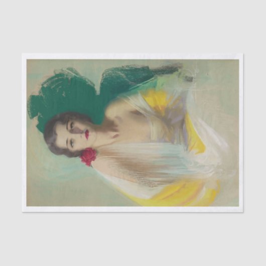  hispanic Pinup Girl Tissuepapier (Voorkant)