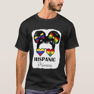 Hispanic Prinses Venezuela en Bolivia Mix Erfgoed T-shirt