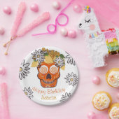 Hispanic Sugar Skull Herfst Verjaardag Papieren Bordje (Feest)