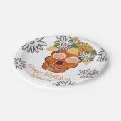 Hispanic Sugar Skull Herfst Verjaardag Papieren Bordje (Gekanteld)