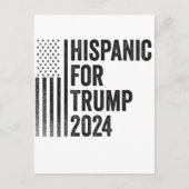 Hispanic Voor Trump 2024 Amerikaanse Patriottische Briefkaart (Voorkant)