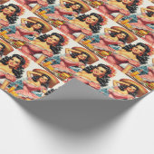  hispanic vrouw illustratie cadeaupapier (Hoek)