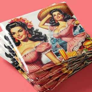  hispanic vrouw illustratie magneet