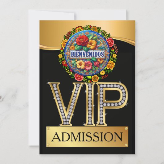 Hispanic Welkom VIP Toegang Kaart (Voorkant)