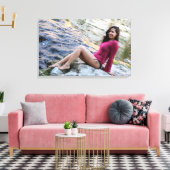 Hispanic Woman Creek Canvas Afdruk (Insitu (Woonkamer))