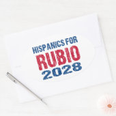 Hispanics for Rubio 2028 Ovale Sticker (Envelop)