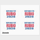 Hispanics for Rubio 2028 Ovale Sticker (Vel)