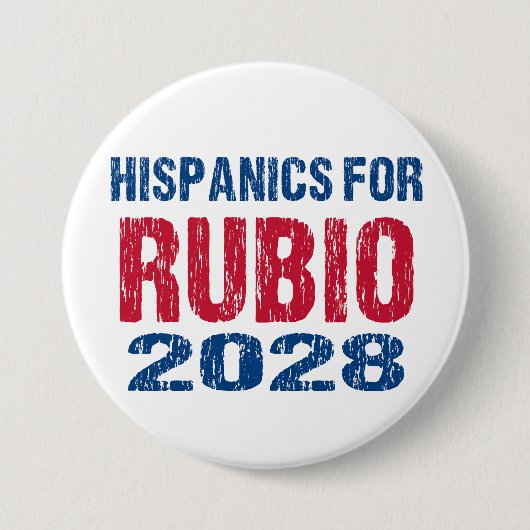 Hispanics for Rubio 2028 Ronde Button 7,6 Cm (Voorkant)