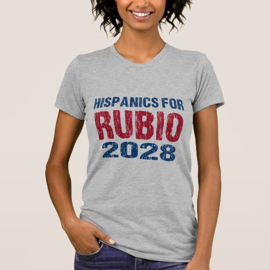 Hispanics for Rubio 2028 T-shirt (Voorkant)