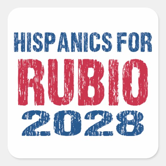 Hispanics for Rubio 2028 Vierkante Sticker (Voorkant)