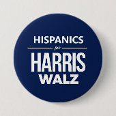 Hispanics voor Harris Walz Ronde Button 7,6 Cm (Voorkant)