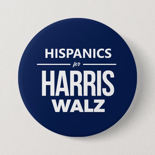 Hispanics voor Harris Walz Ronde Button 7,6 Cm (Voorkant)