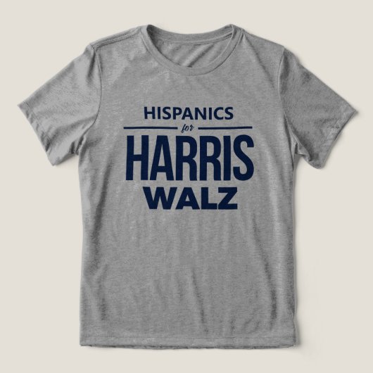 Hispanics voor Harris Walz Tri-Blend Shirt (Design voorkant)