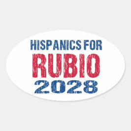 Hispanics voor Rubio 2028 Ovale Sticker