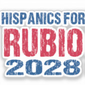 Hispanics voor Rubio 2028 Sticker (Voorkant)