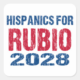 Hispanics voor Rubio 2028 Vierkante Sticker