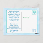 HispanicTwins Baby Shower Invitations Briefkaart (Achterkant)