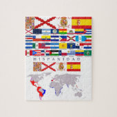 HISPANIDAD orígen con mapa. Puzzle Legpuzzel (Verticaal)