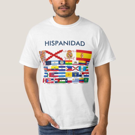 HISPANIDAD orígen y países T-shirt (Voorkant)