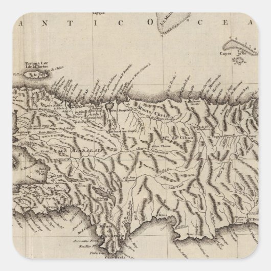 Hispaniola, St Domingo Vierkante Sticker (Voorkant)