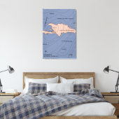 Hispaniola Weerkaart Canvas Afdruk (Insitu (Slaapkamer))