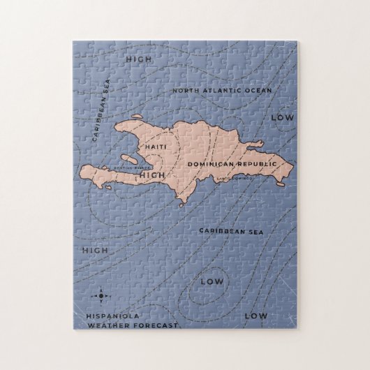 Hispaniola Weerkaart Legpuzzel (Verticaal)