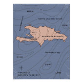 Hispaniola Weerkaart Perfect Poster (Voorkant)