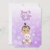 Hispanisch meisje met teddybeer baby showier kaart (Achterkant)