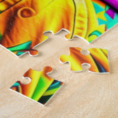Hispanisch stel zoenend uit liefde legpuzzel (Zijkant)