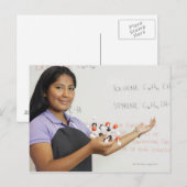 Hispanisch tiener meisje in wetenschapsklasse briefkaart (Voorkant / Achterkant)