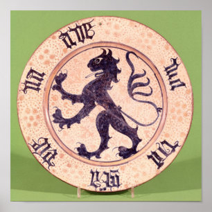 Hispano-Moreskgerecht, met tin-glazuur Poster